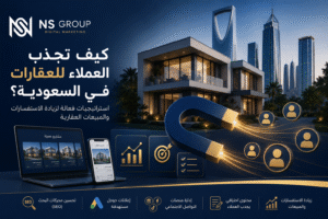 استراتيجيات جذب العملاء للعقارات في السعودية باستخدام التسويق الرقمي وإعلانات جوجل وتحسين محركات البحث لزيادة المبيعات العقارية.